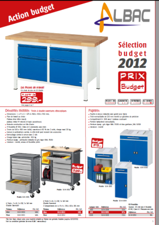 Catalogue "Budget 2012" 12 pages